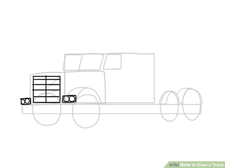 How to Draw Truck Easy 2 Easy Ways to Draw A Truck with Pictures Wikihow