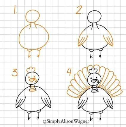 How to Draw Turkey Easy New Drawing Pencil Easy Doodles Fun Ideas Drawing Simple