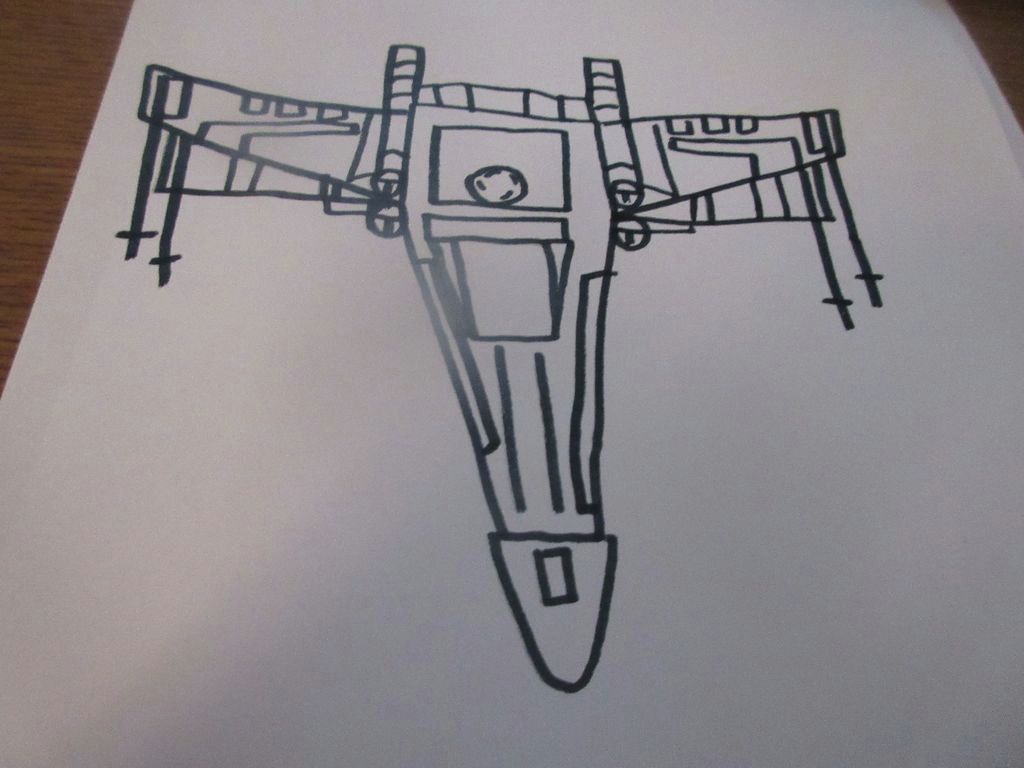 How to Draw X Wing Fighter Easy How to Draw An X Wing Fighter Instructables