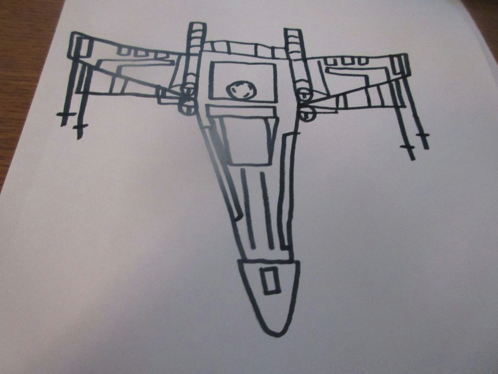 How to Draw X Wing Fighter Easy How to Draw An X Wing Fighter Instructables