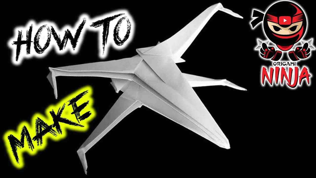 How to Draw X Wing Fighter Easy How to Fold Paper Star Wars X Wing