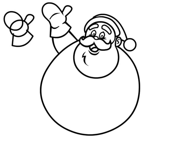 How to Make Easy Santa Claus Drawing How to Draw An Outline Of A Cartoon Santa Claus