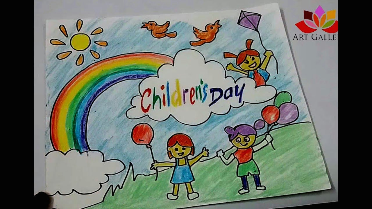 Independence Day Drawing Easy Step by Step Childrens Day Drawing and Painting Contoh soal Dan Materi