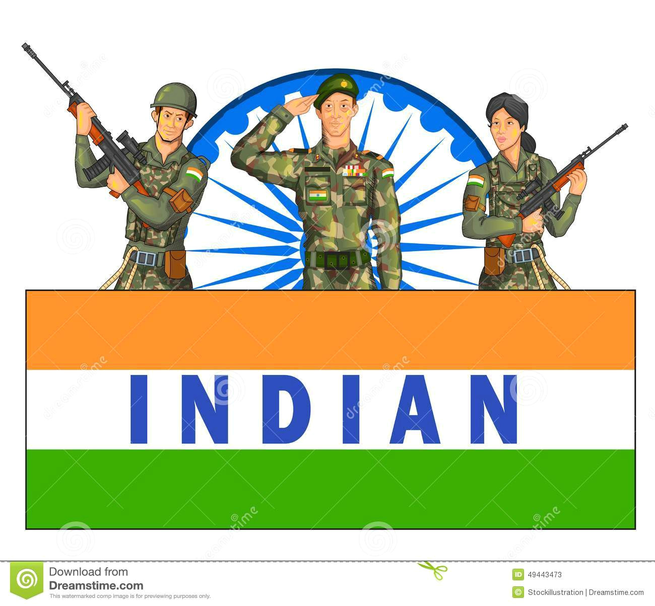 Indian Army Drawing Easy 5235 Military Free Clipart 2