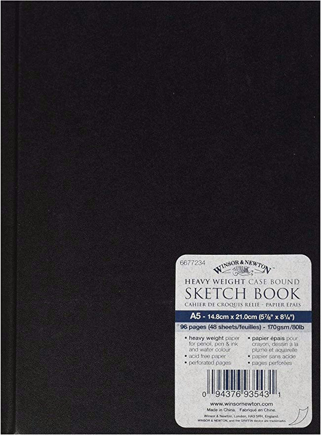 Ink Sans Easy to Draw Winsor Newton A5 Hard Back Sketch Book