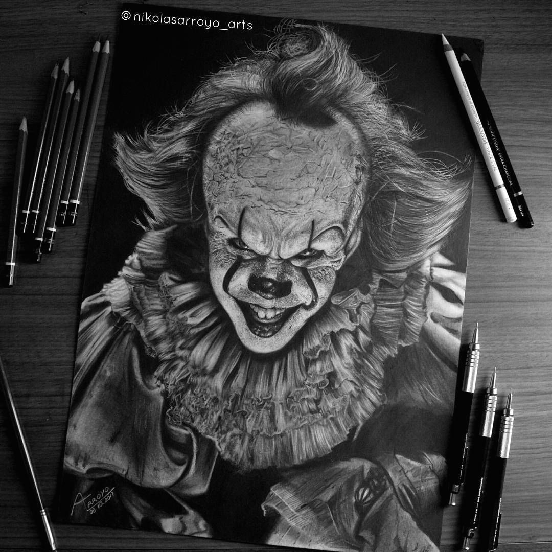 Joker Pencil Drawing Easy Pennywise Drawing by Nikolas Arroyo Art Art Sketch Draw