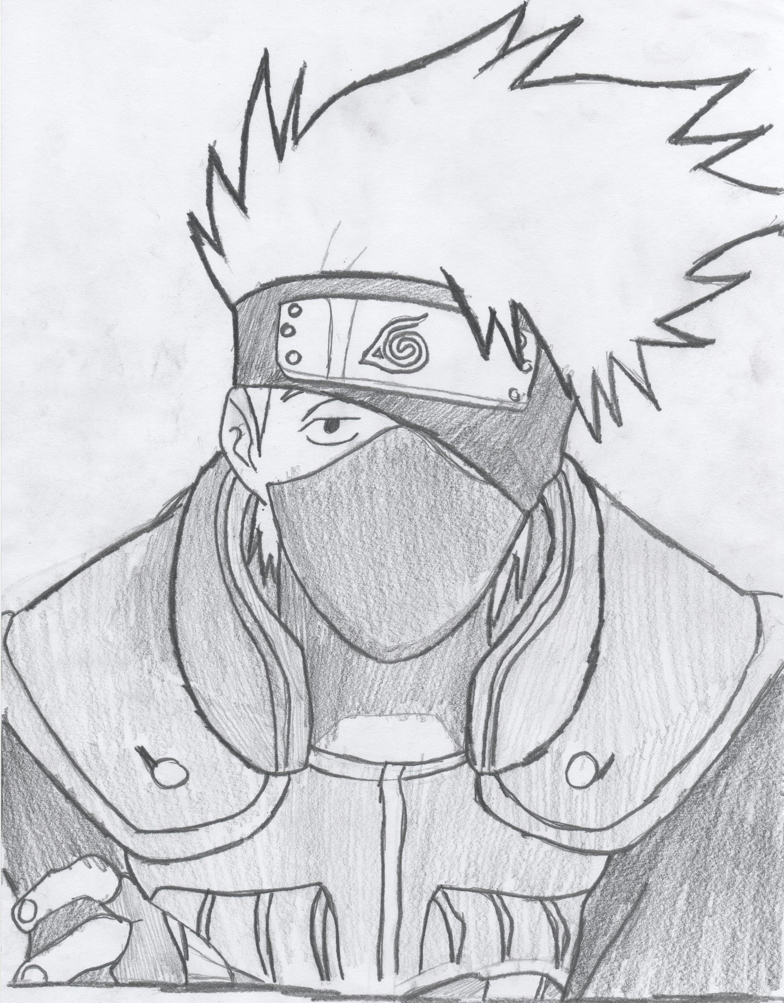 Kakashi Drawing Easy Easy Sketch Kakashi Naruto Drawings
