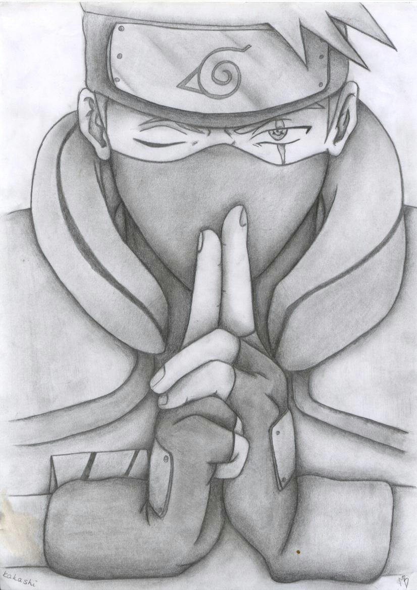 Kakashi Drawing Easy Easy Sketch Kakashi Naruto Drawings