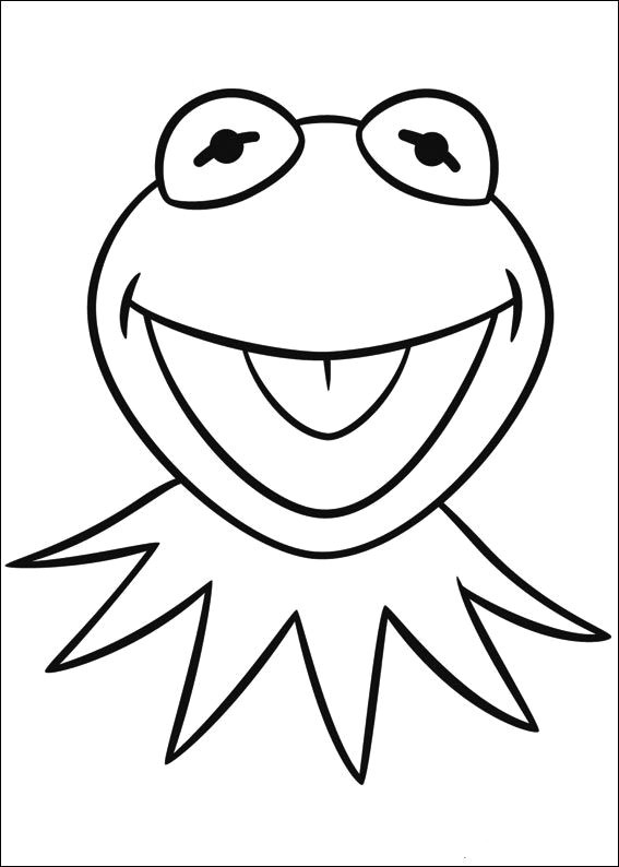 Kermit the Frog Easy Drawing Muppets Fargelegging for Barn 1 Crafts Frog Coloring