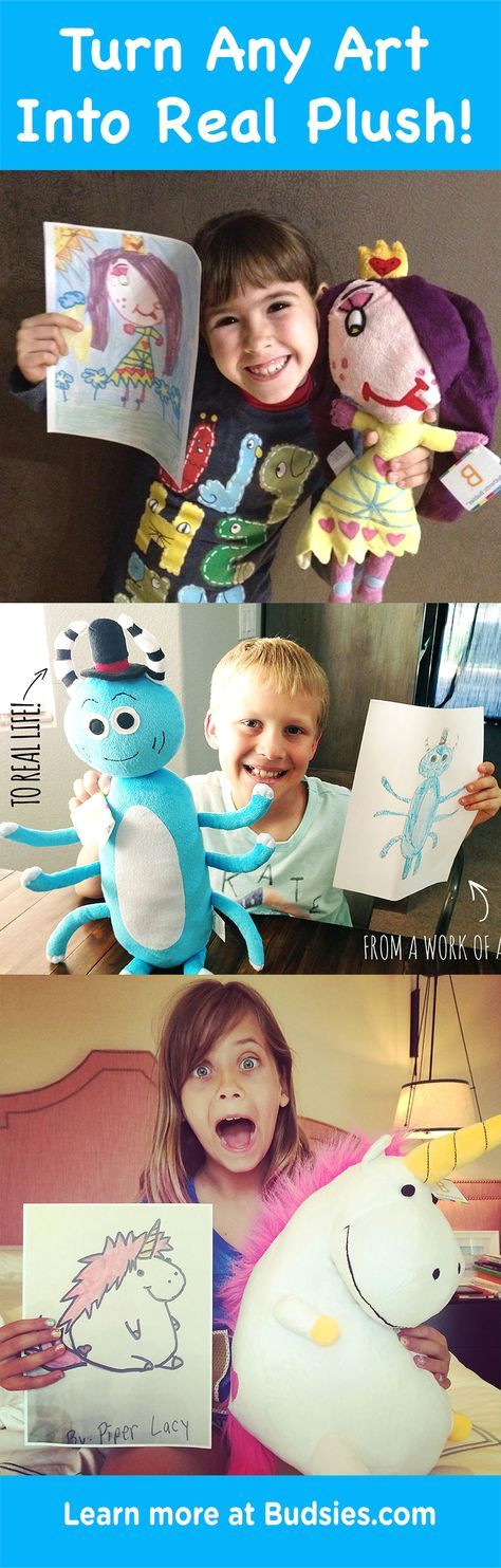 Kids Drawings Turned Into Stuffed Animals Drawings Into Custom Stuffed Animals Kinderbasteleien