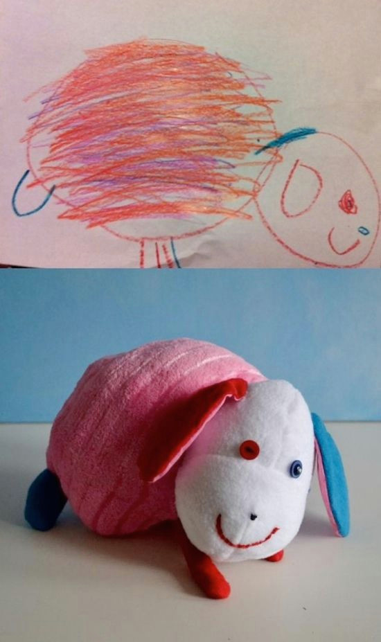 Kids Drawings Turned Into Stuffed Animals Kids Drawings Made Real Kid Drawings Drawing for Kids