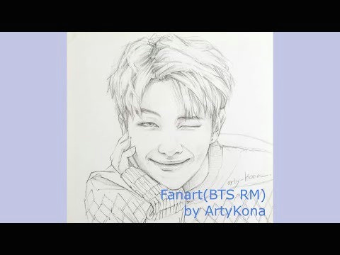 Kpop Drawing Easy Fanart Sketch Bts Rm E C I I E E E I Happy Rm Day