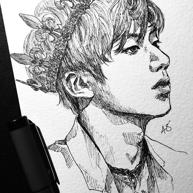 Kpop Drawing Easy Inktober Day 6 the Real Prince Bts Drawings Kpop