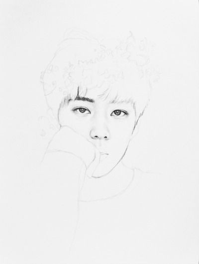 Kpop Drawing Easy Pin by Falcone On Exo Exo Fan Art Kpop Drawings Sketches