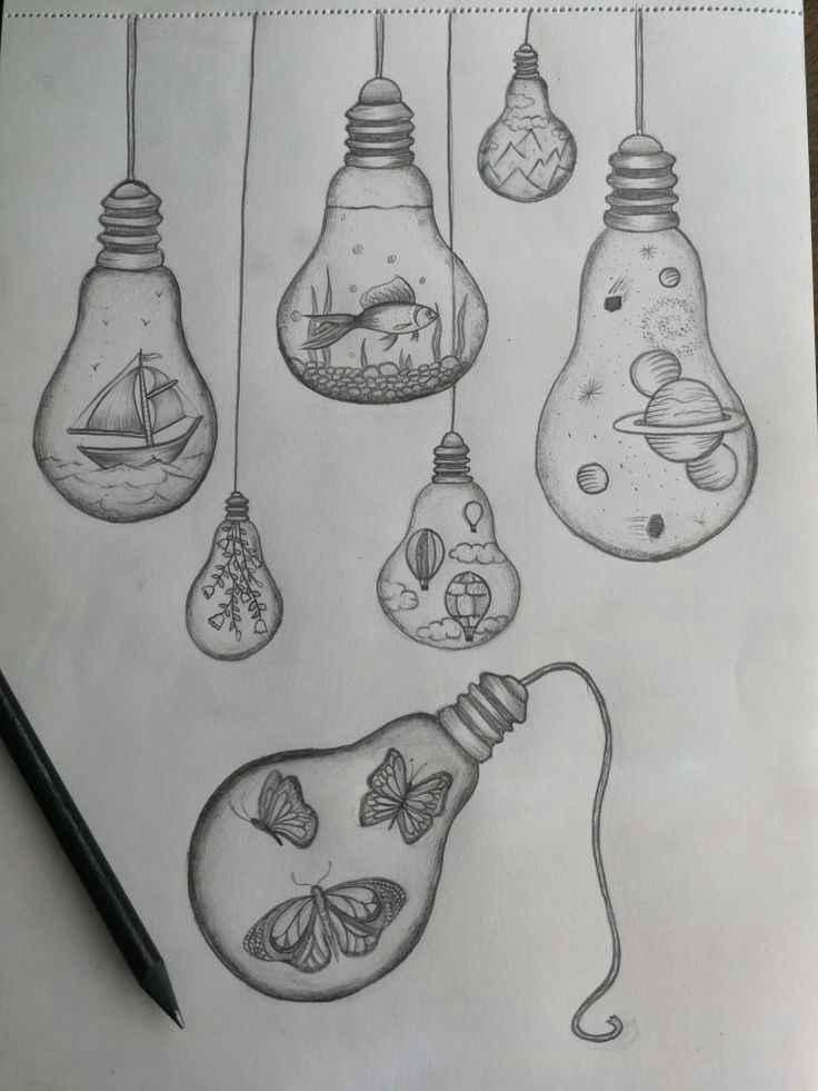 Light Bulb Easy Drawing Light Bulb Drawings Bulbs Zeichnungen Gluhbirne