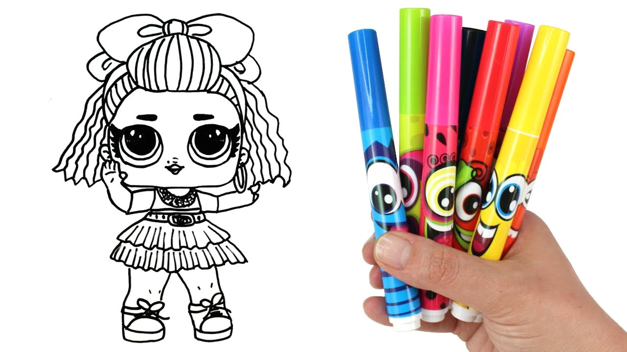Lol Doll Drawing Easy How to Draw Lol Doll 80s Bb Lol Surprise Under Wraps Doll Drawing and Coloring for Kids
