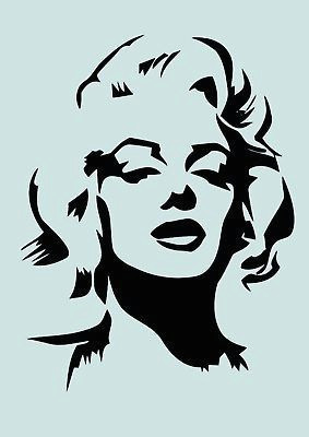 Marilyn Monroe Drawing Easy M Monroe Repro Schablone Fur Stoffe Mobel Usw Nr