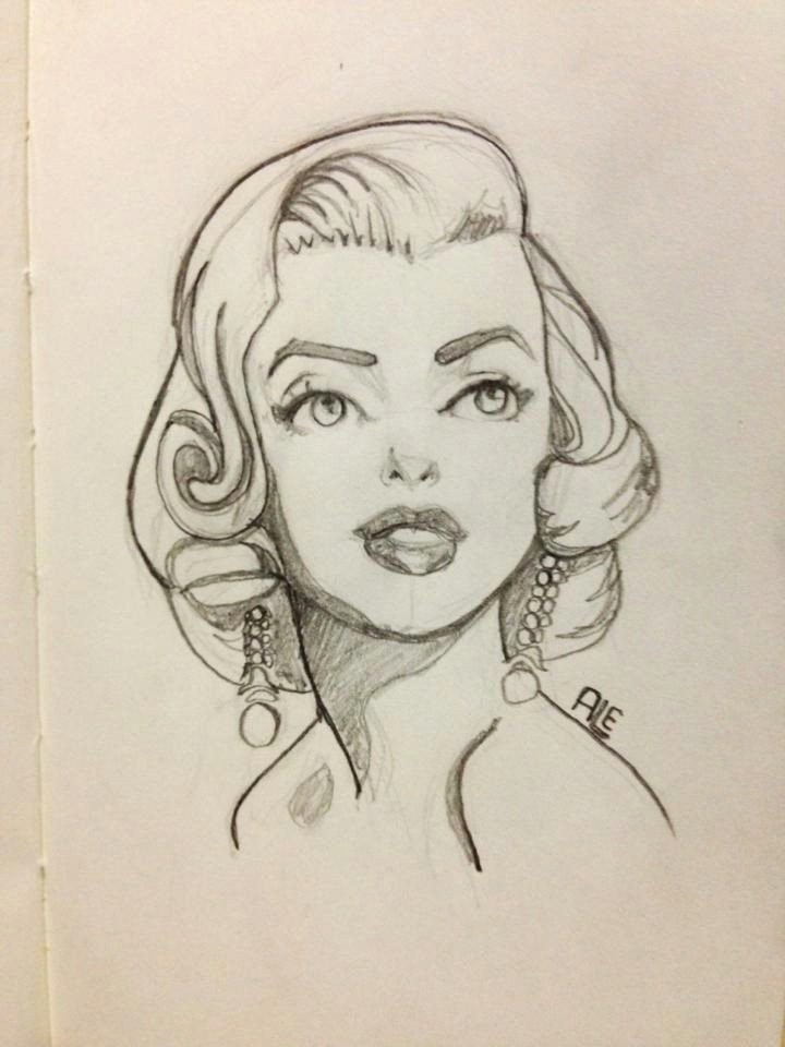 Marilyn Monroe Drawing Easy Pin Od Teresa Sandoval Na Disney Drawings Art Sketches I Art