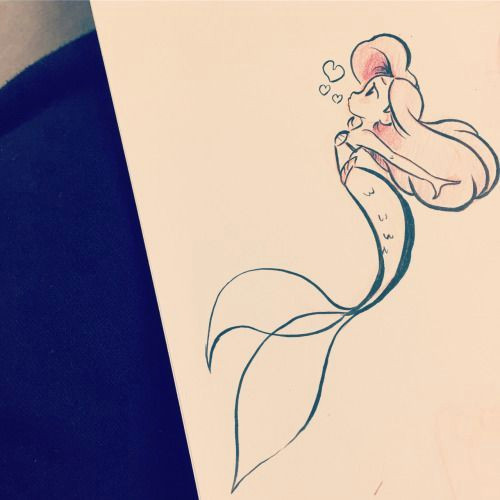 Mermaid Tail Drawing Easy Disney Tattoo the Little Mermaid Disney Mermaid