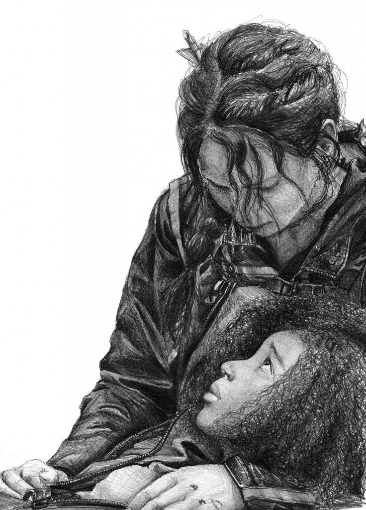 Mockingjay Pin Drawing Easy Incredible Drawing Of Katniss and Rue by Mandy Wow This