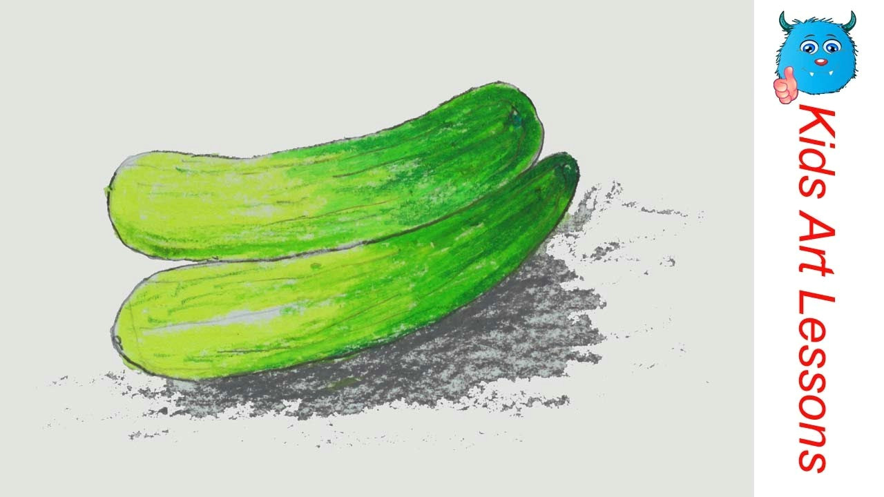 Morning Drawing Easy How to Draw Cucumbers Easy Step by Step Vegetables Drawing
