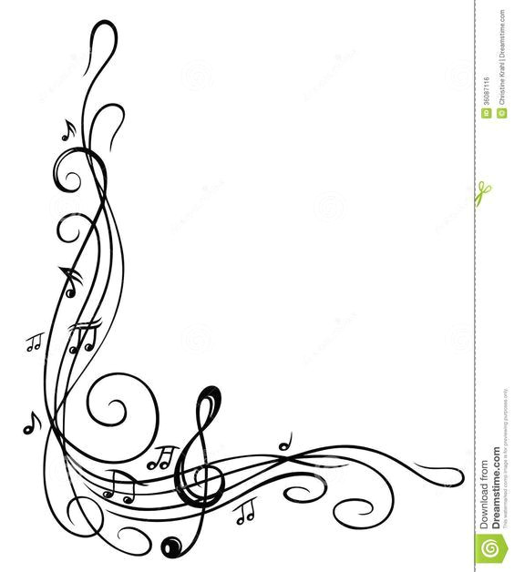 Music Notes Easy Drawing Image for Free Clip Art Musical Notes Border Pix for Music