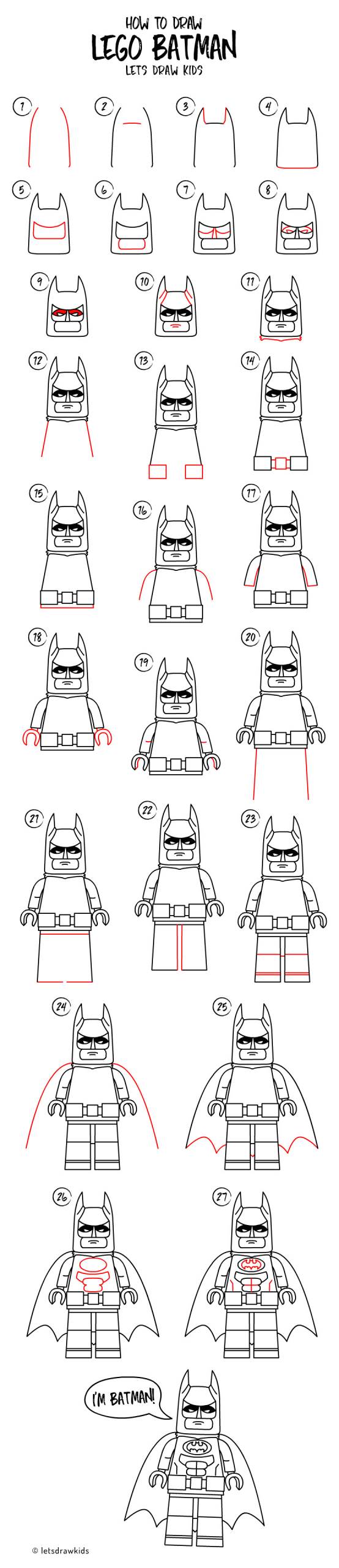 Nerf Drawing Easy How to Draw Lego Batman Easy Drawing Step by Step Perfect