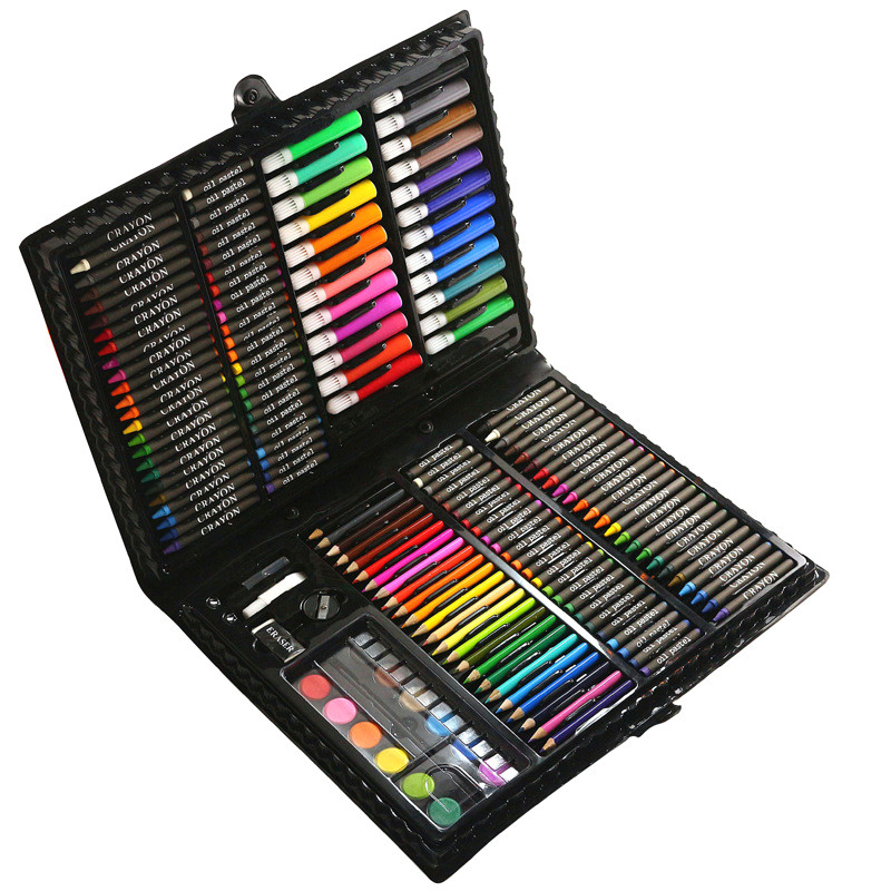 Paint Brush Drawing Easy 168pcs Children Drawing Set Pupils Watercolor Palette Box Brush Pen Painting tools Art Kids Gift Box Painting Supplies