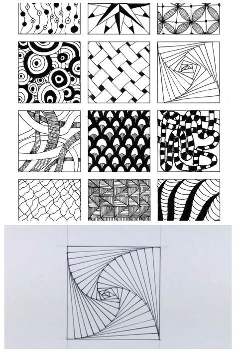 Pattern Drawing Easy Inspired by Zentangle Patterns and Starter Pages Of 2020