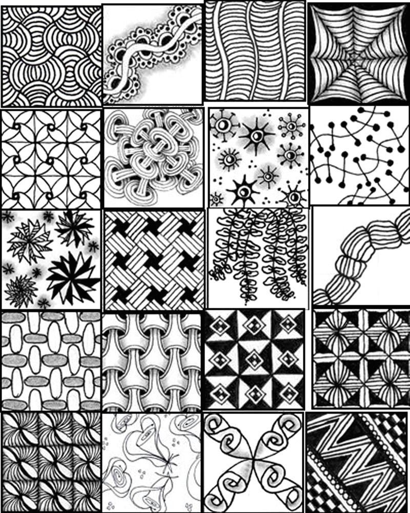 Pattern Drawing Easy Zentangle Patterns for Beginners Sheets Bing Images