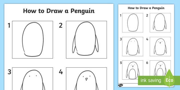 Penguin Easy Drawing How to Draw A Penguin Worksheet Worksheet How to Draw A