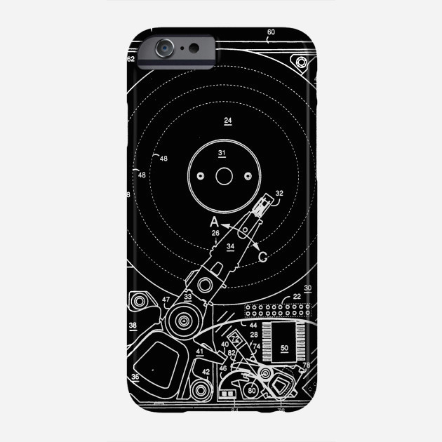 Phone Case Drawing Ideas Hard Disk Drive Vintage Patent Drawing