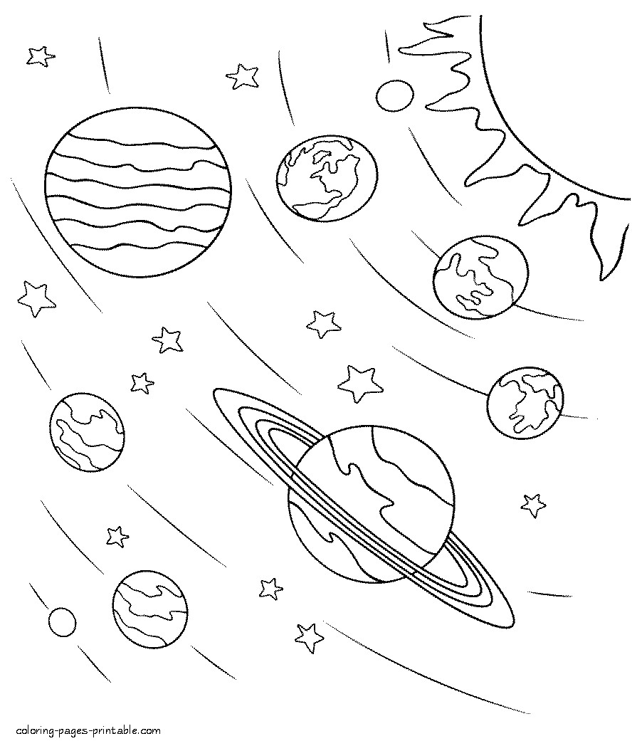 Planets Drawing Easy Space Coloring Pages Planet Coloring Pages solar System