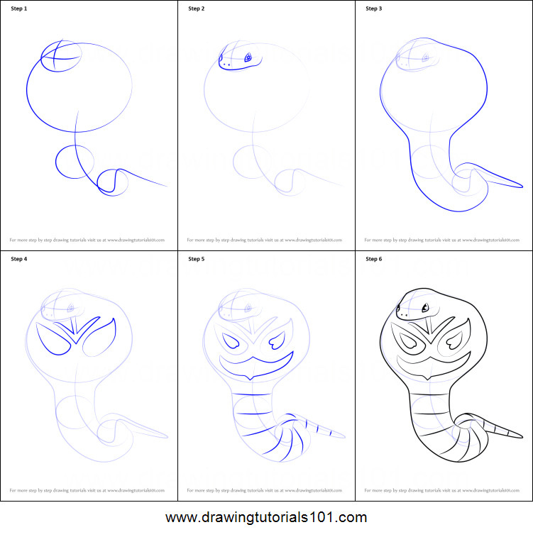 Pokemon Drawing Easy Step by Step How to Draw Arbok From Pokemon Go Printable Drawing Sheet by