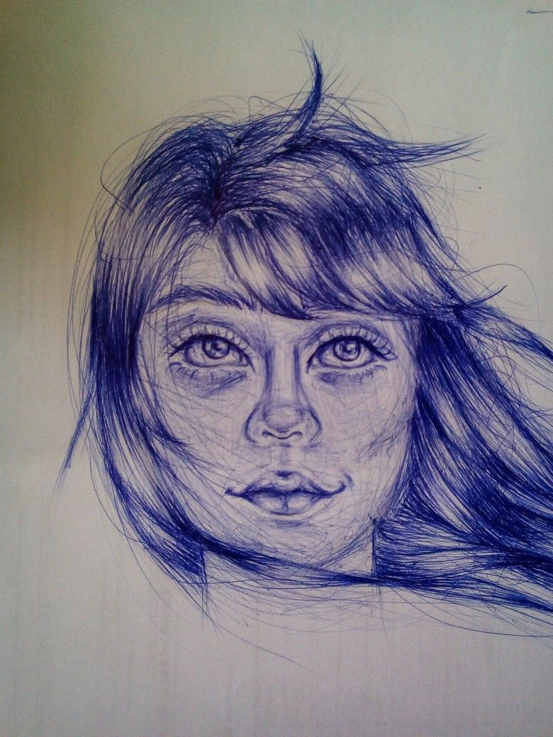 Portrait Drawing Of A Girl Girl Drawing Haare Zeichnen Und Zeichnen
