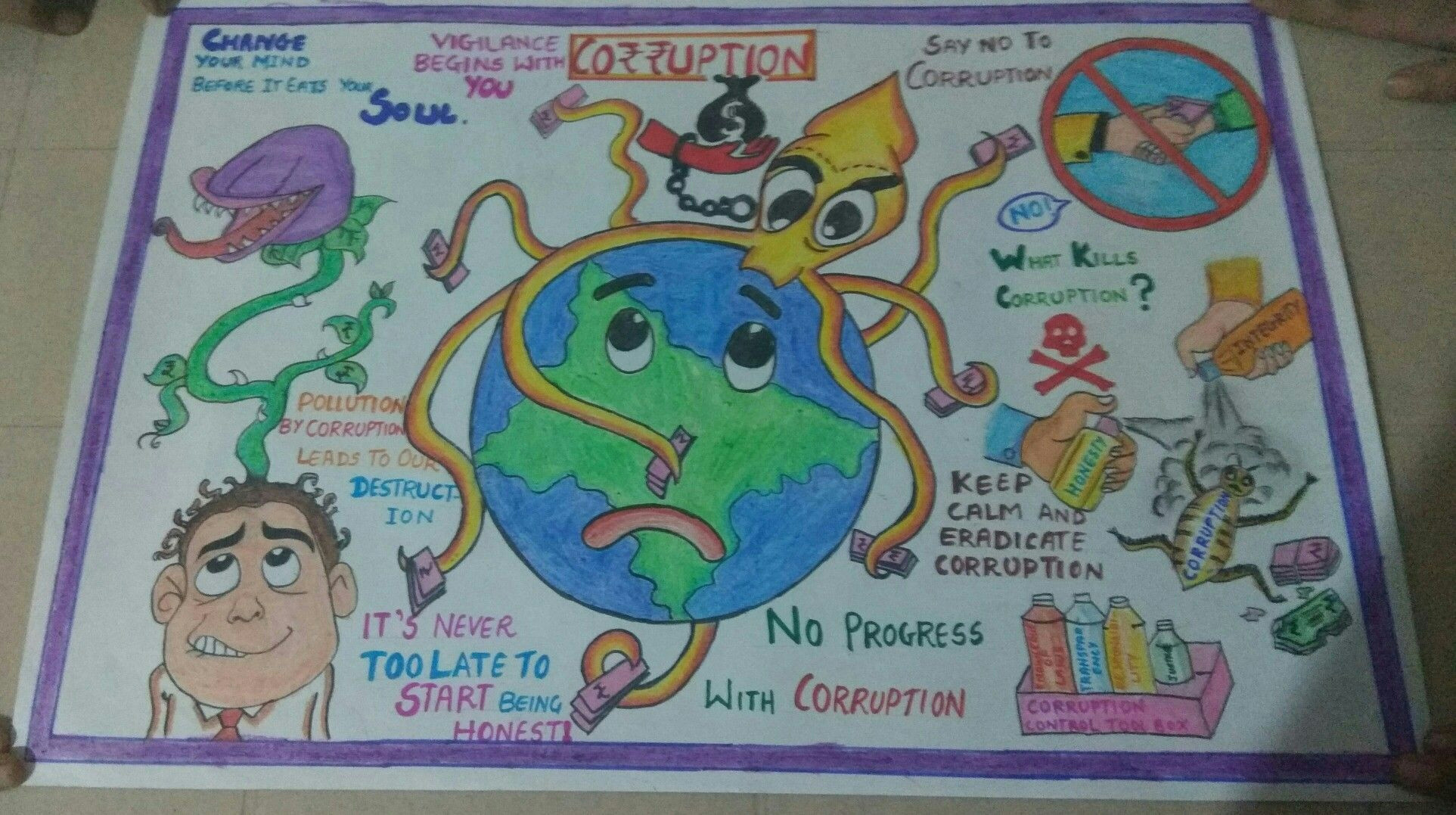 Poster Drawing Ideas Pin by Nafia On Poetry Poster On Corruption Corruption