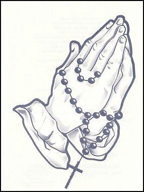 Praying Drawing Easy Praying Hands W Rossary Temporaray Tattoo by Tattoo Fun