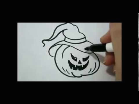 Pumpkin Drawing Easy Step by Step How to Draw Halloween Easy Witch Pumpkin Youtube Boo