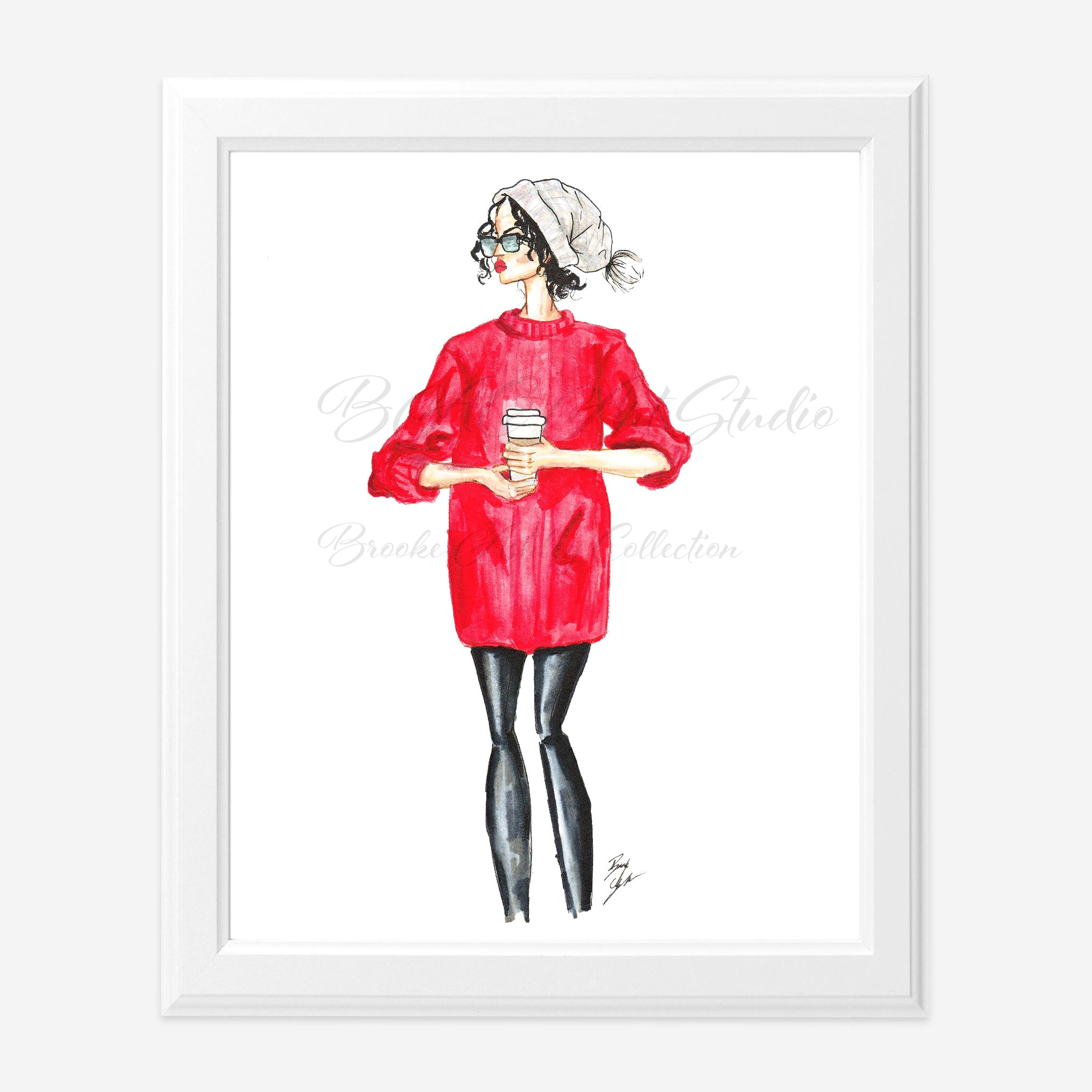 Raincoat Drawing Easy December Art Print Illustration Easy Drawings Cool Drawings