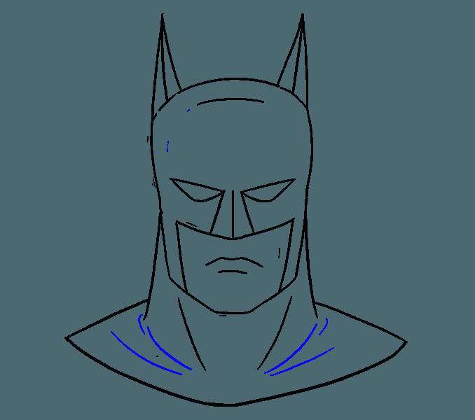 Rock Drawing Easy How to Draw Batman S Head Batman Drawing Batman Painting