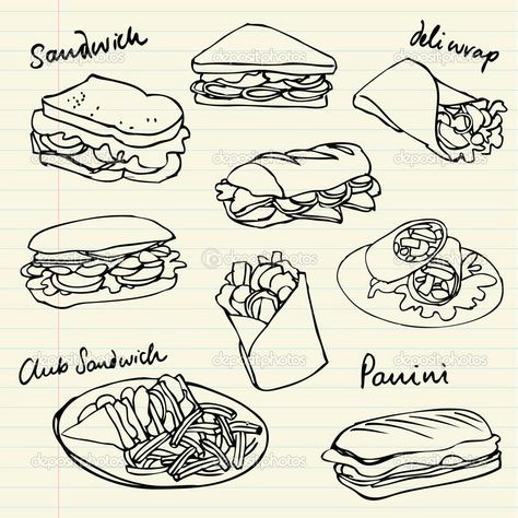 Sandwich Drawing Easy Pin by Zena Blackwell On Sandwich Drawings Logos Design
