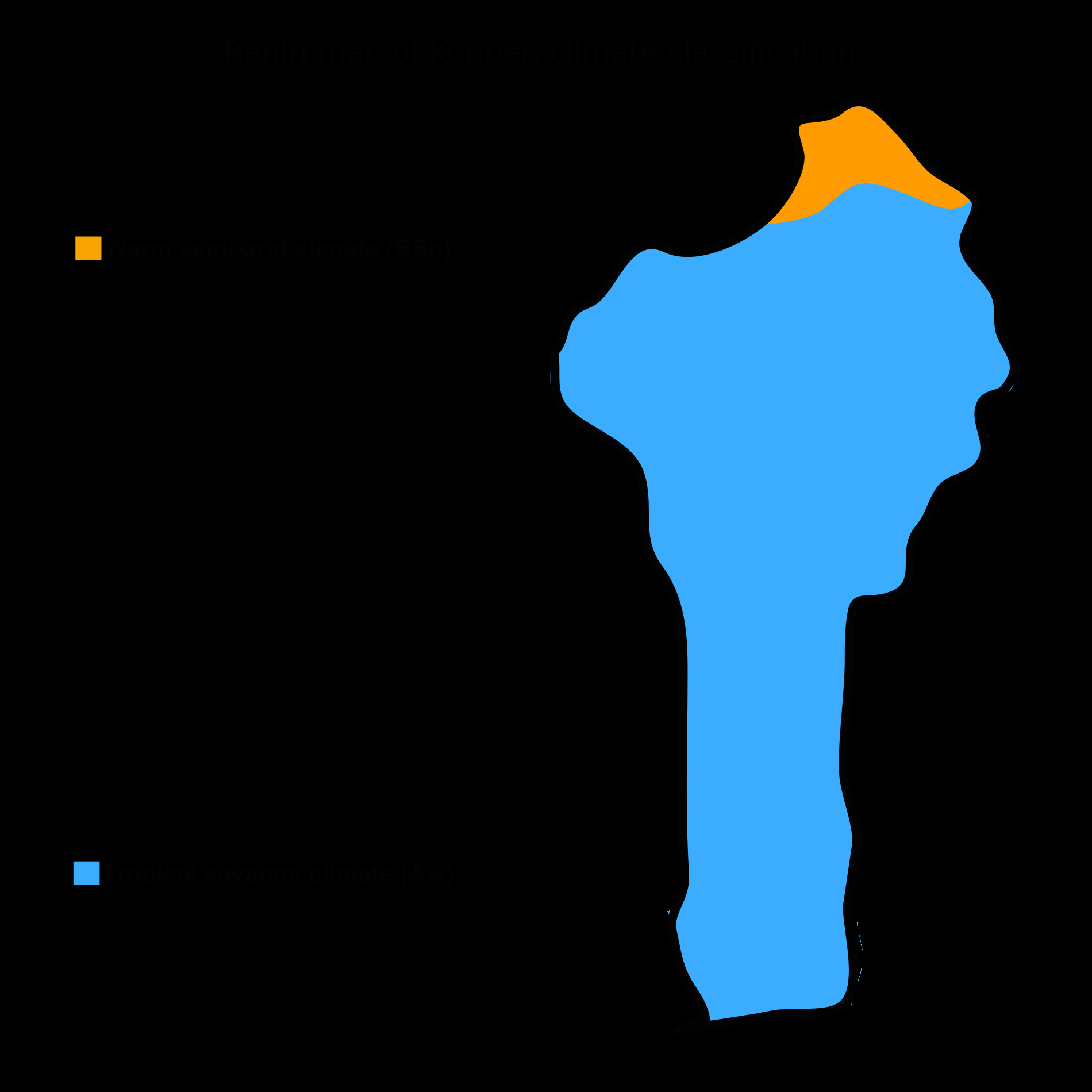 Savanna Drawing Easy Benin Map Of Koppen Climate Classification Tropical