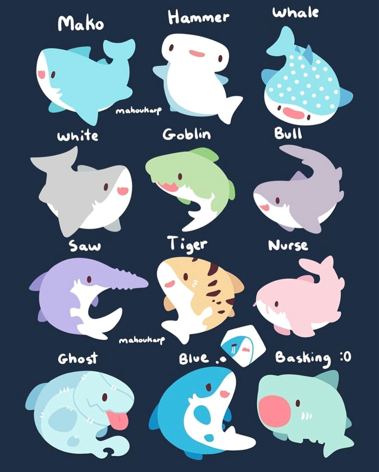 Shark Easy Drawing Draw Sharks Sharks Mahoukarp Cute Art Cute Animal