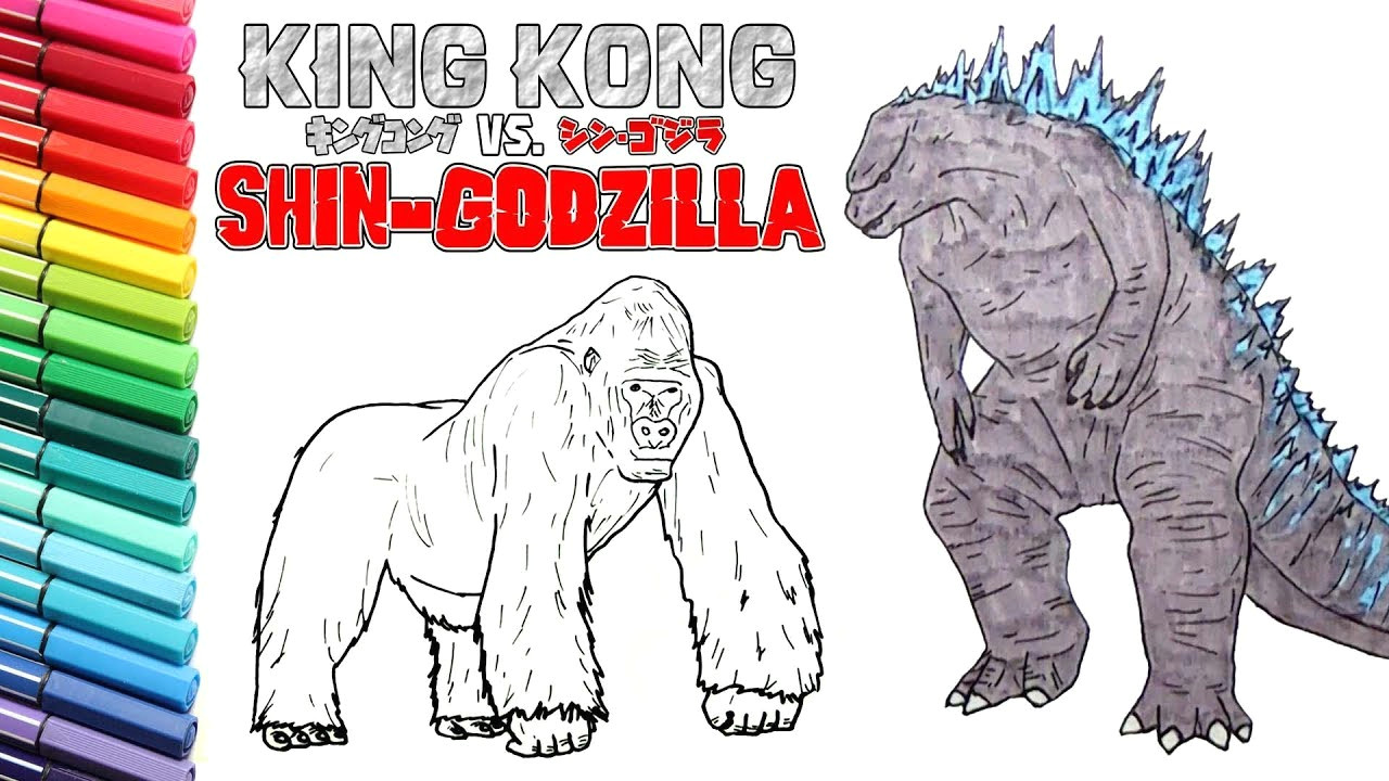 Shin Godzilla Drawing Easy Draw King Kong Vs Godzilla by Secret Tees