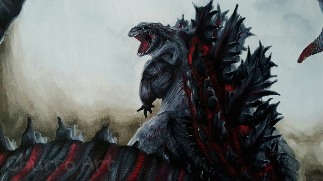 Shin Godzilla Drawing Easy Let S Draw Godzilla King Of the Monsters atomic Breath
