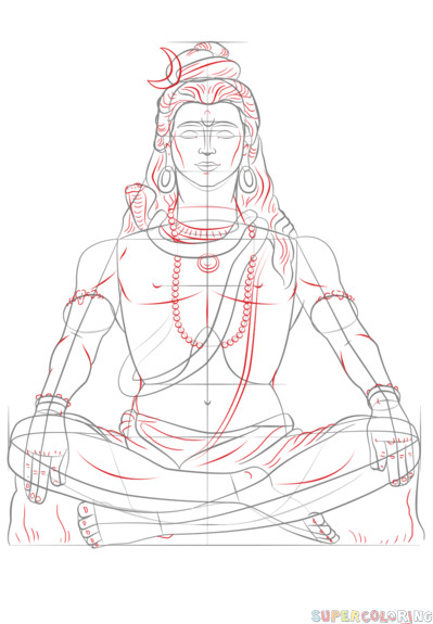 Shiva Drawing Images Easy How to Draw Lord Shiva Step by Step Drawing Tutorials for