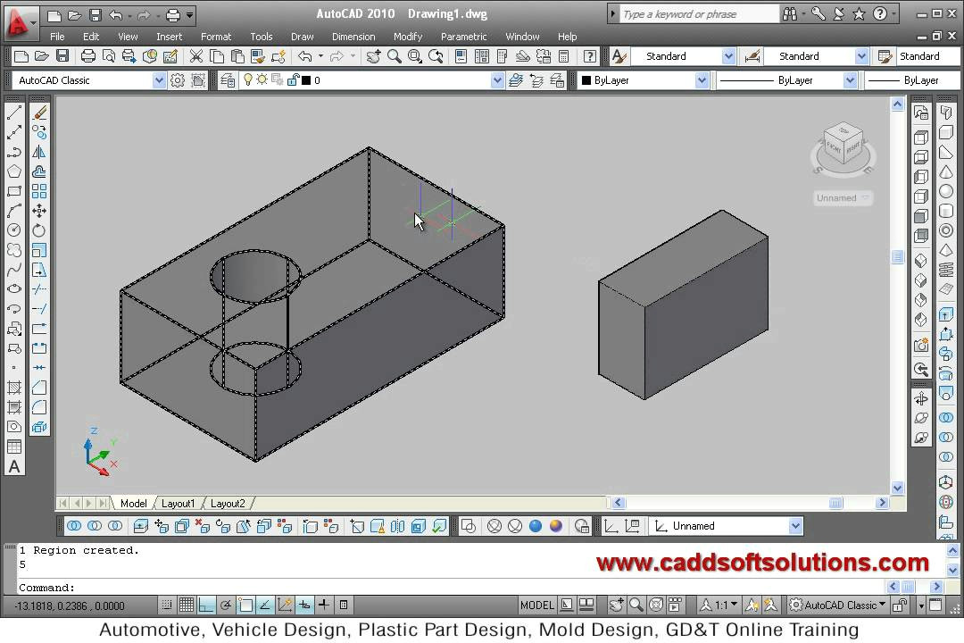 Simple 3d Drawings Easy Autocad 3d Modeling Basic Tutorial Video for Beginner 1