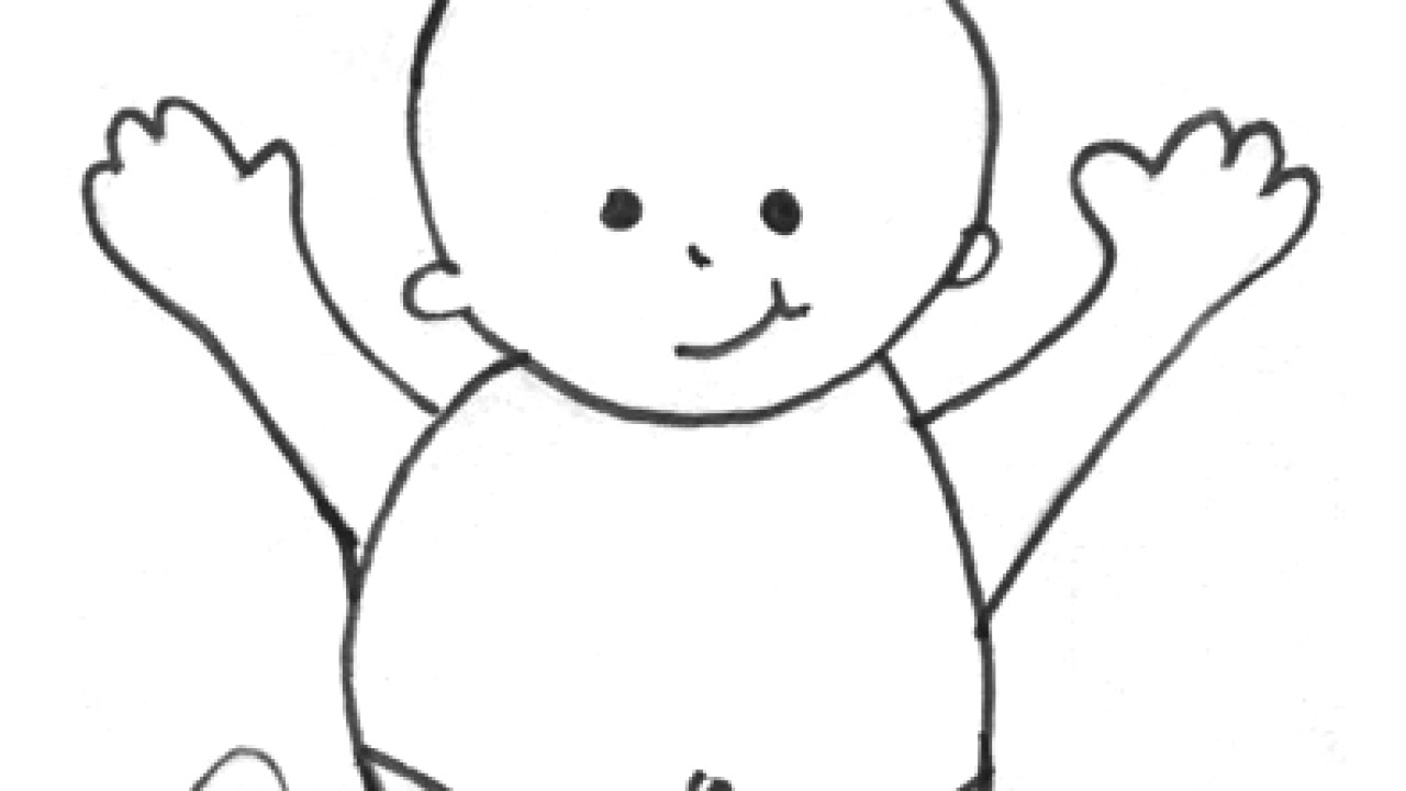 Simple Baby Drawing Easy How to Draw Cartoon Baby with Easy Drawing Lesson for Kids