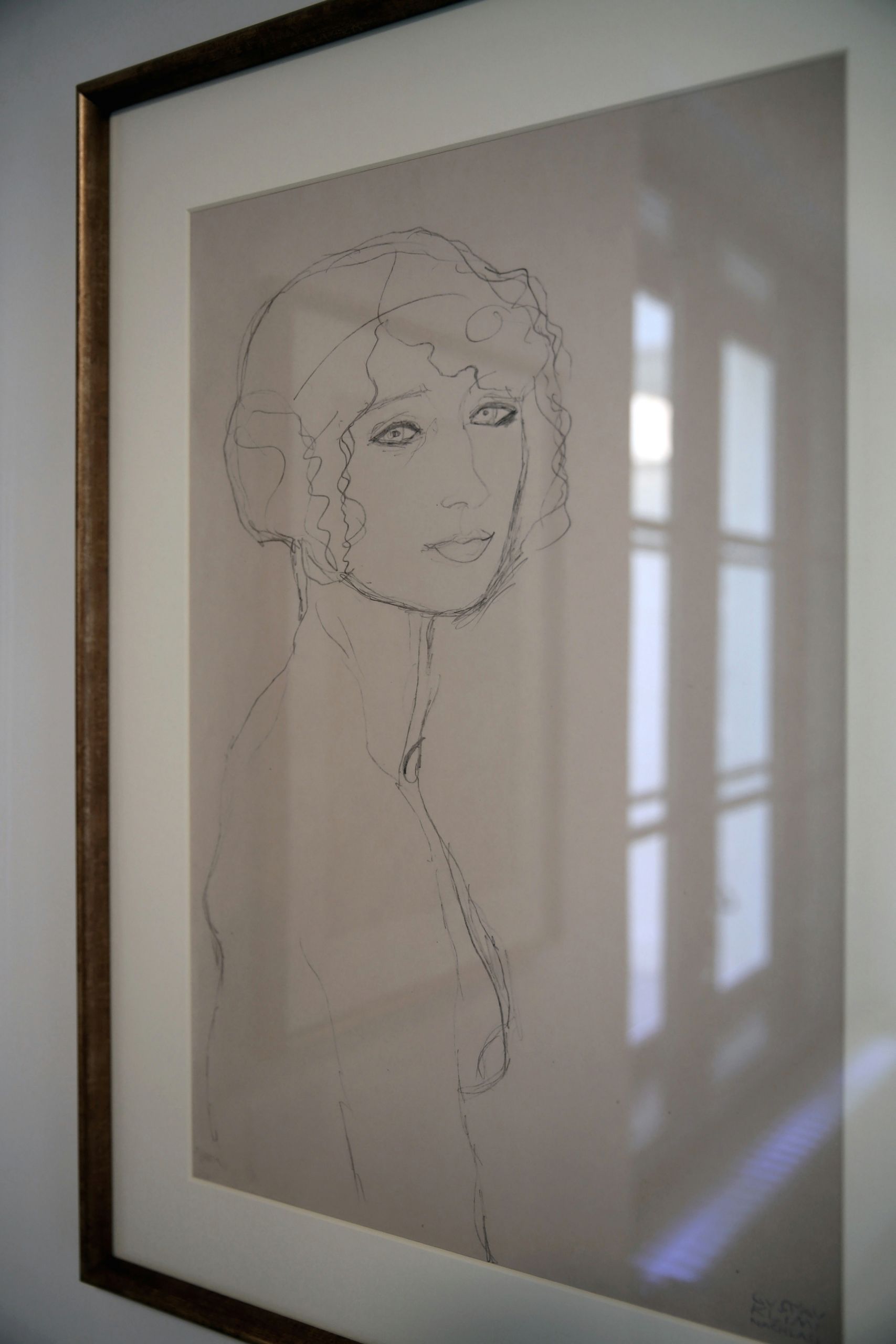 Sketch Drawing Girl Datei Klimt Villa 2013 Brustbild Eines Frauenaktes 1916