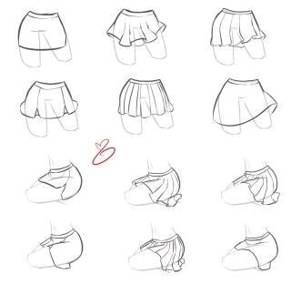 Skirt Girl Drawing Skirt Folds Drawings Art Drawings Sketches
